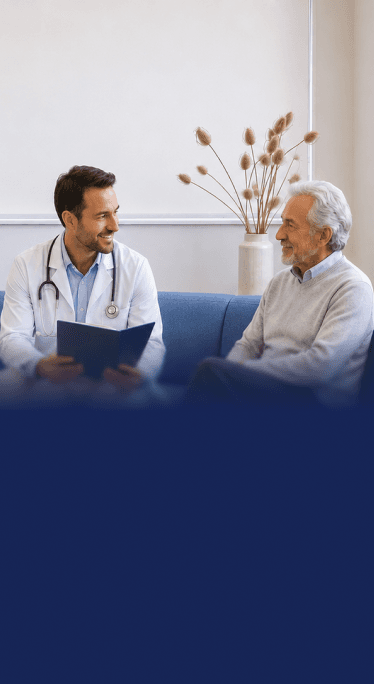 Doctor discussing healthcare with an older patient