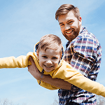 Father playing with his child