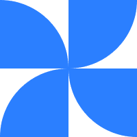 Two blue geometric shapes