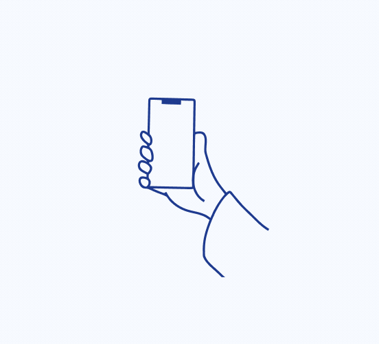 Animated phone representing plan selection and subscription